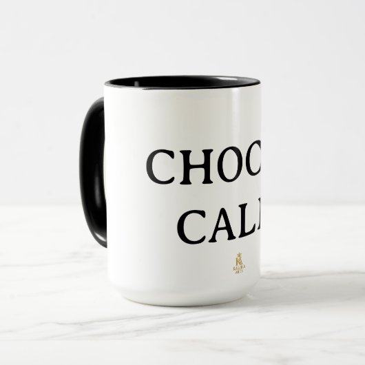 Choose Calm – Minimal Coffee Mug | Aesthetic Zen Q Mok (Voorkant links)