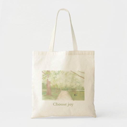 “Choose Joy” Aesthetic Tote Bag – Soft Nature  (Devant)