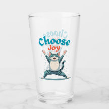 Choose Joy-Tiger Drinking Glass
