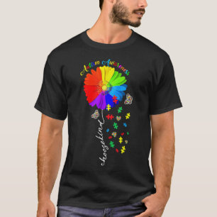 Choose Kind Autism Awareness Month Women Sunflower T-shirt