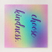 "Choose Kindness" Rainbow Ombre Prismatic Puzzle (Horizontal)