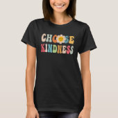 Choose Kindness Retro Groovy Daisy Be Kind Inspira T-shirt (Voorkant)