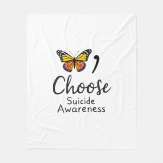 Choose life suicide Awareness Colorful Dragonfly T Fleece Deken