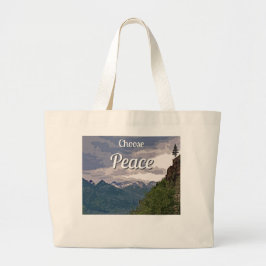 Choose Peace Large Tote Bag