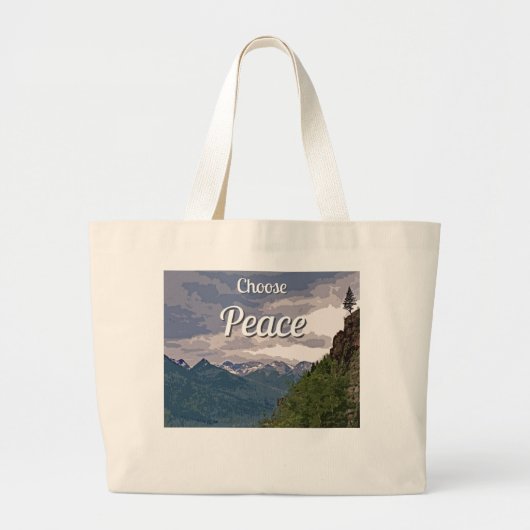 Choose Peace Large Tote Bag (Voorkant)