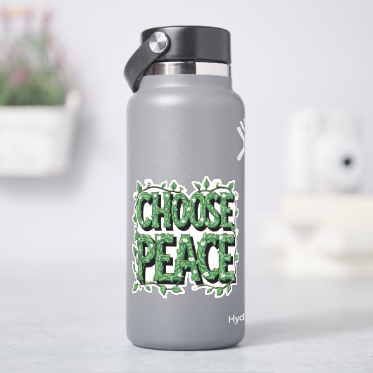 "Choose Peace" T-Shirt – Simple & Powerful Message Sticker (HydroFlask)