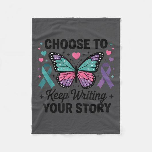 Choose To Keep Writing Your Story Insrational Butt Fleece Deken (Voorkant)