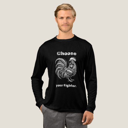 Choose Your Fighter – Demon Rooster. Tri-Blend Shirt (Voorkant)