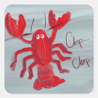 Chop Chop Kreeft Olie Geschilderde Sticker