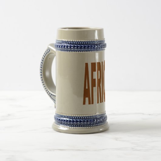 Chope 624 ml  gris/bleu  AFRICA (Devant gauche)