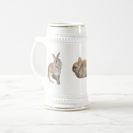 CHOPE À BIÈRE ウサギのマグカップ (Devant gauche)