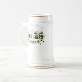 Chope À Bière 100% Irlandais Drunk Stein (Devant gauche)