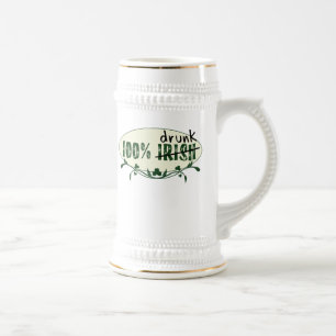 Chope À Bière 100% Irlandais Drunk Stein
