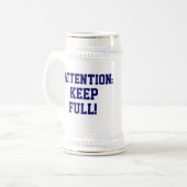 Chope À Bière 21ème bière heureuse faite sur commande Stein (Devant gauche)