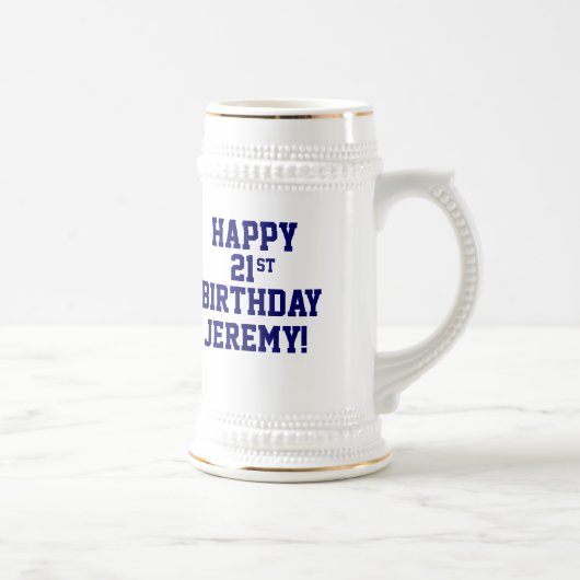 Chope À Bière 21ème bière heureuse faite sur commande Stein (Droite)