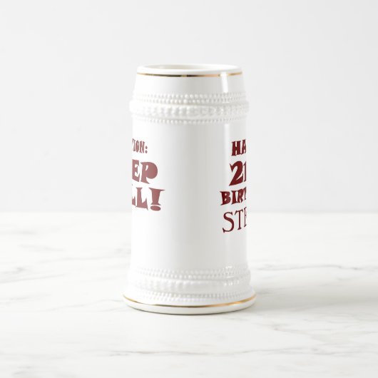 Chope À Bière 21ème bière heureuse faite sur commande Stein (Centre)