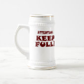 Chope À Bière 21ème bière heureuse faite sur commande Stein (Gauche)