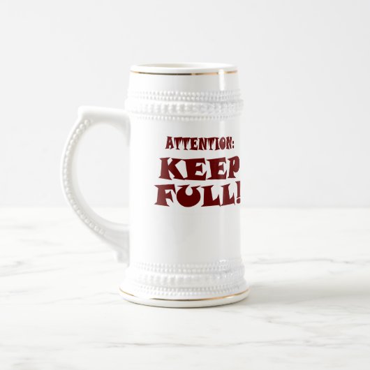 Chope À Bière 21ème bière heureuse faite sur commande Stein (Gauche)