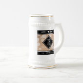 Chope À Bière 28e anniversaire du Mariage de lin élégant (Devant droit)