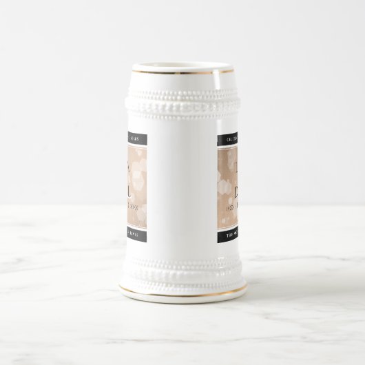 Chope À Bière 28e anniversaire du Mariage de lin élégant (Centre)