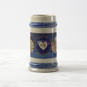 Chope À Bière 2 Photos 9e anniversaire Mariage Tour de lapis cad (Centre)