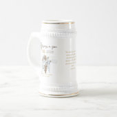 Chope À Bière 50e ORDINATION ANNIVERSAIRE Prêtre Pasteur Ministr (Devant gauche)