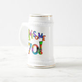 Chope À Bière 70 superbes T-shirts et cadeaux d'anniversaire (Devant gauche)