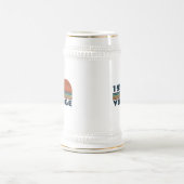 Chope À Bière 70e anniversaire vintage personnalisé (Centre)