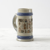 Chope À Bière 9 Photo Collage Modèle Personnaliser Beer Stein (Devant gauche)