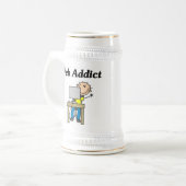 Chope À Bière Accro du Web (Devant gauche)