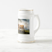 Chope À Bière Agriculteur avec vaches et moutons (Devant droit)