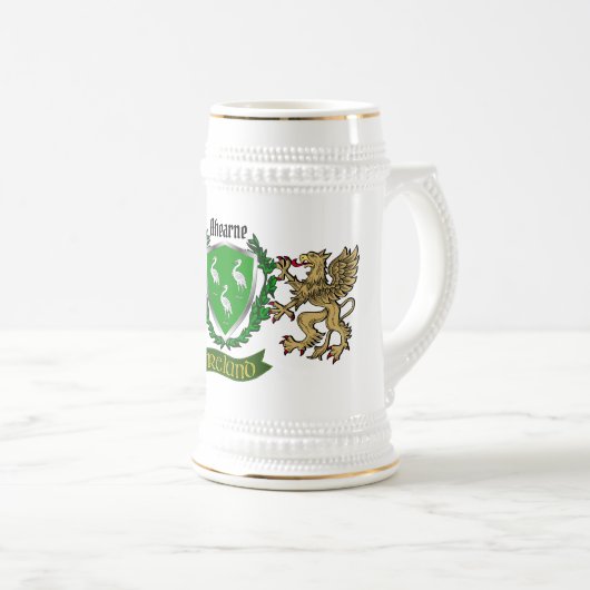 Chope À Bière Ahearne/Ahern Irish Shield (Devant droit)