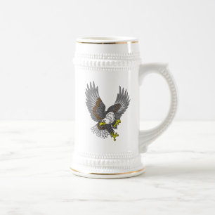 Chope À Bière Aigle à tête blanche américain dans le vol