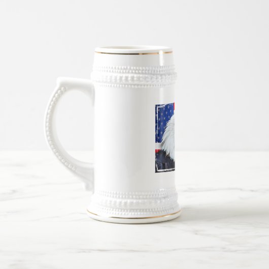 Chope À Bière Aigle et drapeau (Gauche)