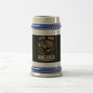 Chope À Bière Aigle patriotique 250e anniversaire d'Amérique