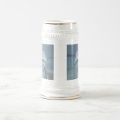 Chope À Bière Ailes argentées d'ange enroulées autour d'un coeur (Centre)