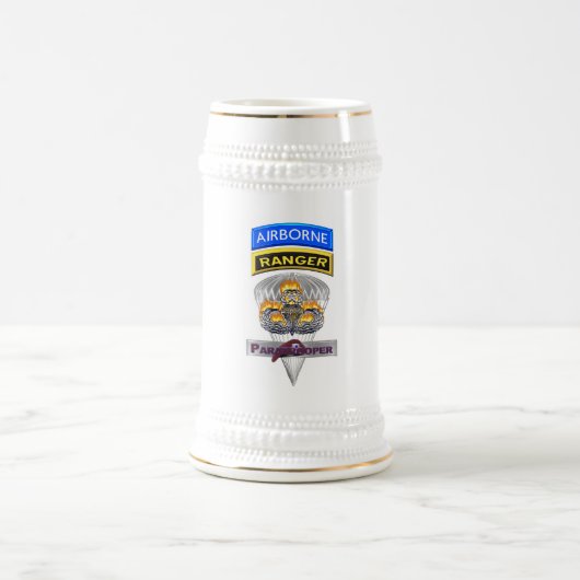 Chope À Bière Ailes parachutistes de la flamme (Centre)