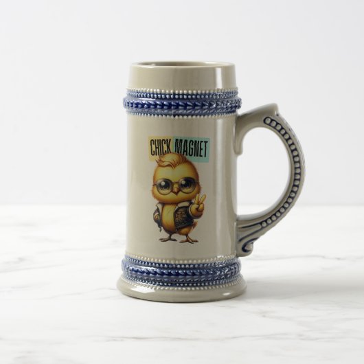 Chope À Bière Aimant Poussin Mignon Drôle de Pâques (Droite)