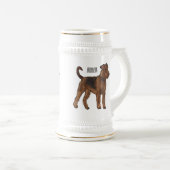 Chope À Bière Airedale terrier dog cartoon (Devant droit)
