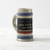 Chope À Bière Ajouter votre propre texte sur grunge American fla (Devant gauche)