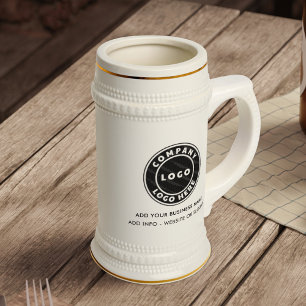 Chope À Bière Ajoutez votre logo d'entreprise et votre slogan de