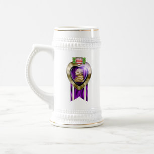 Chope À Bière Allin Gray Personnalisable "PURPLE HEART"