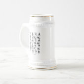 Chope À Bière Alphabet Langue des signes (Devant gauche)