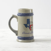 Chope À Bière Amarillo Texas State Map avec étoile, Bottes, Casq (Gauche)