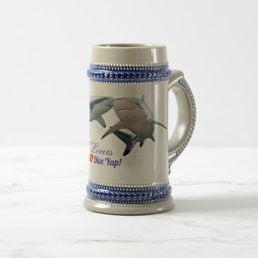 Chope À Bière Amateurs de requins mignons Verre de tir (Devant droit)