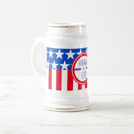 Chope À Bière Américain 1776 patriotique (Devant gauche)