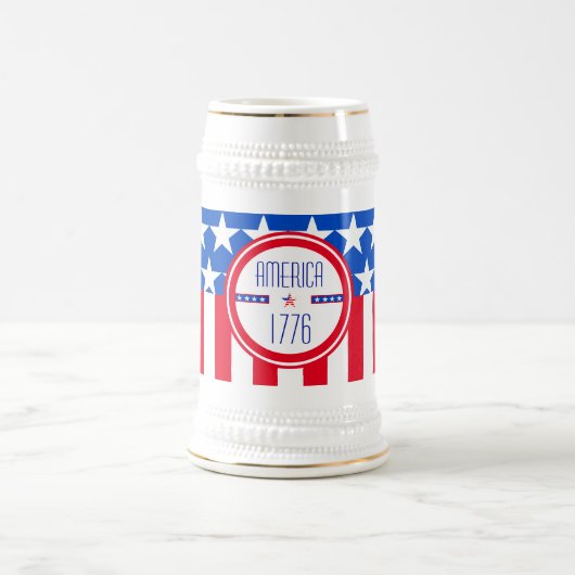 Chope À Bière Américain 1776 patriotique (Centre)