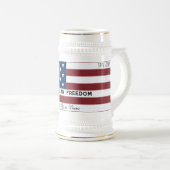 Chope À Bière American Freedom Personalized Name (Devant droit)