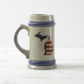 Chope À Bière Americana Grunge | État du Michigan (Gauche)
