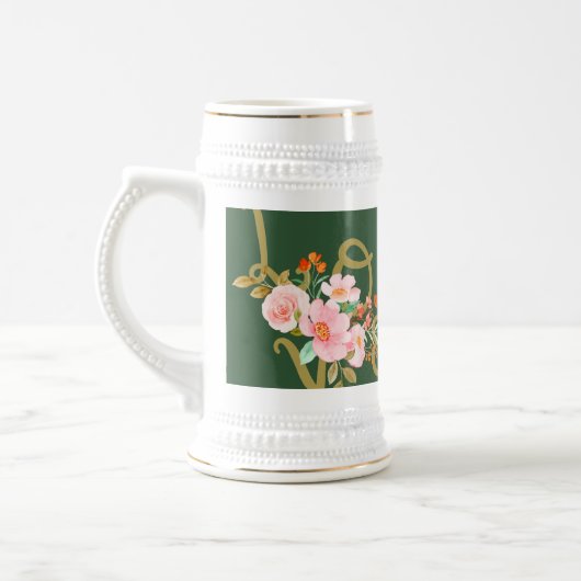 Chope À Bière amour floral (Gauche)